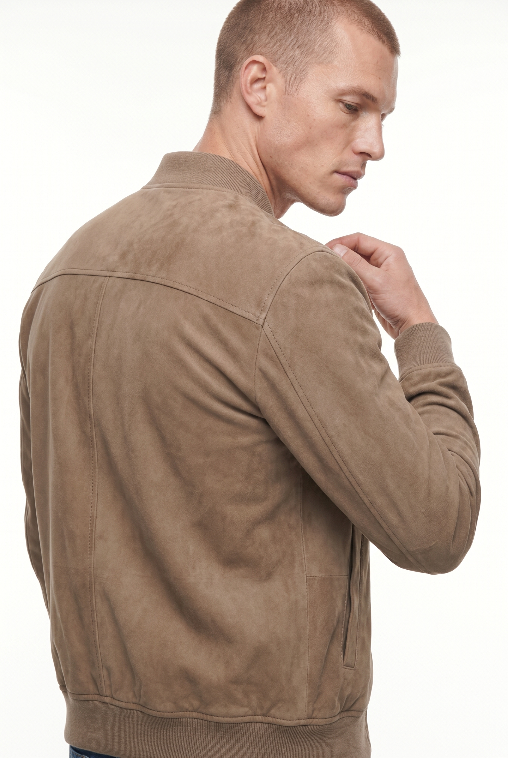 Men's Suede Bomber Jacket | Blackstone London