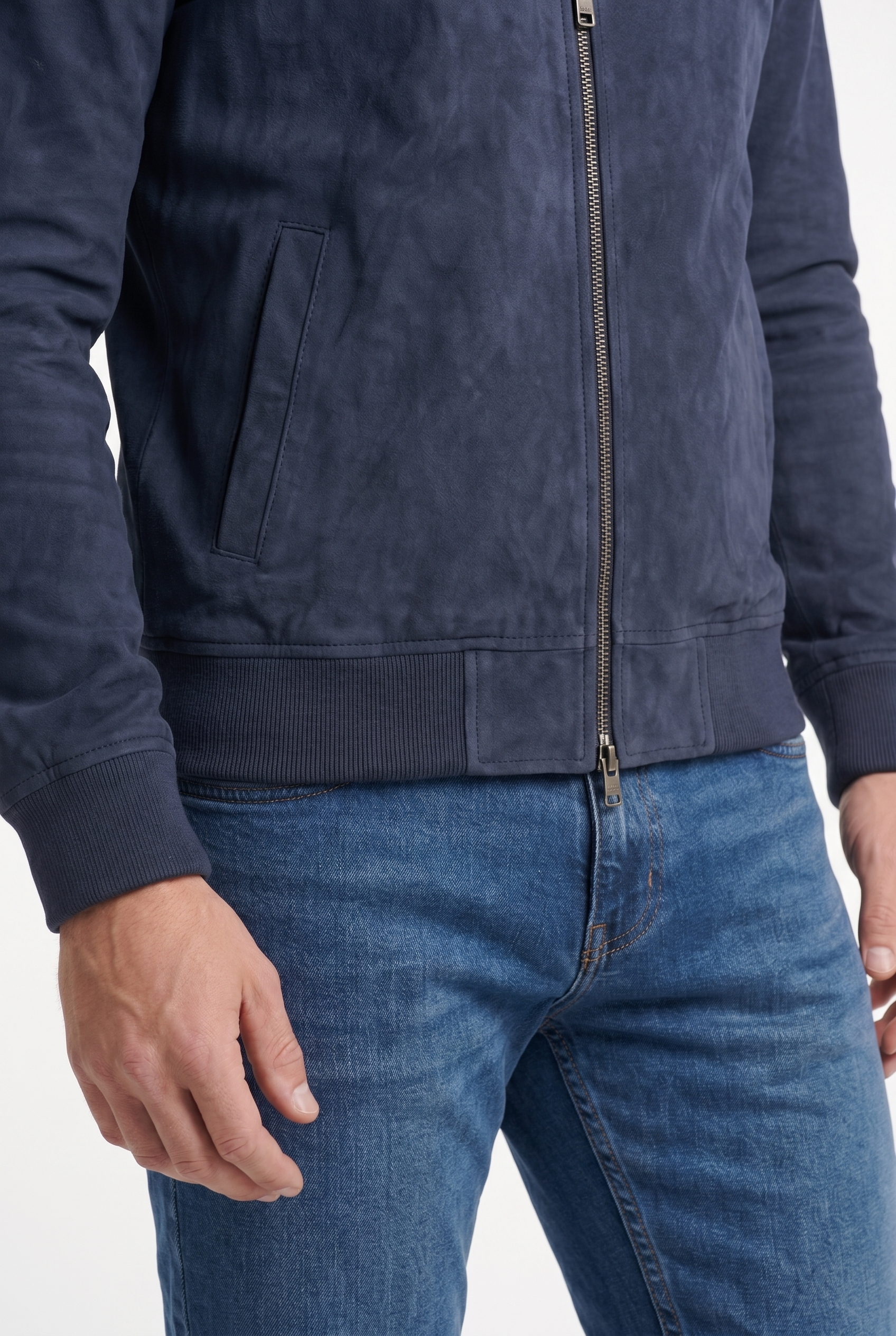 Men's Suede Bomber Jacket | Blackstone London