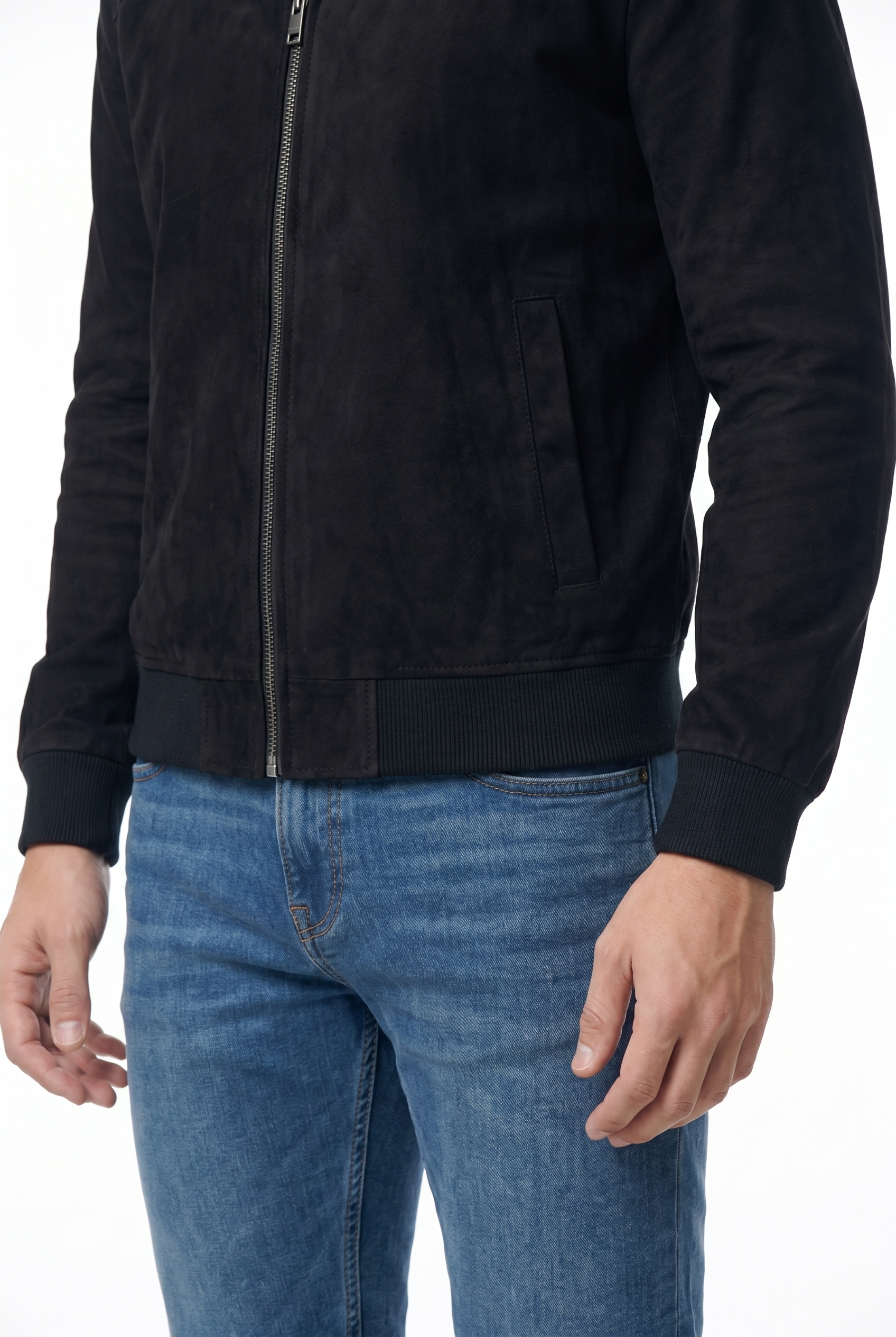 Men's Suede Bomber Jacket | Blackstone London