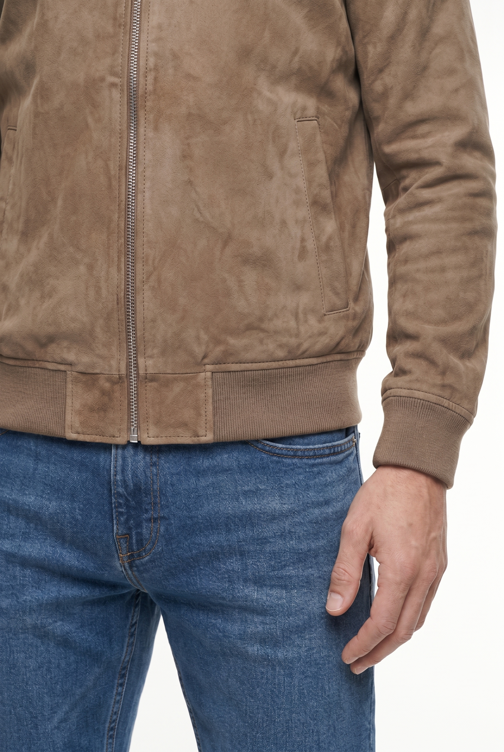 Men's Suede Bomber Jacket | Blackstone London