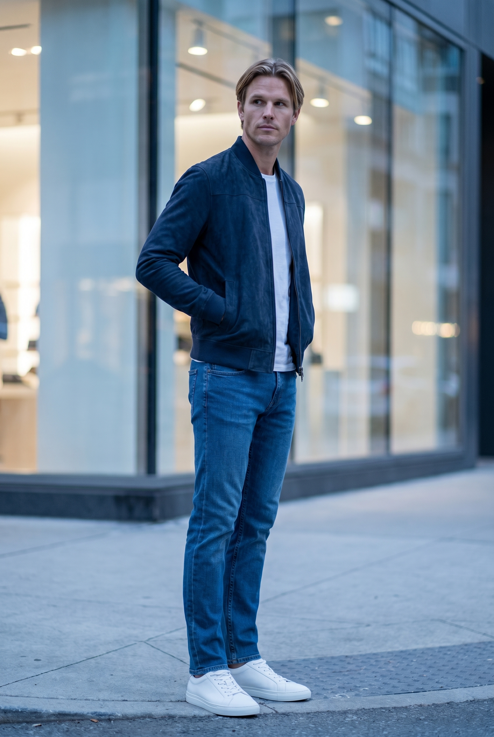 Men's Suede Bomber Jacket | Blackstone London