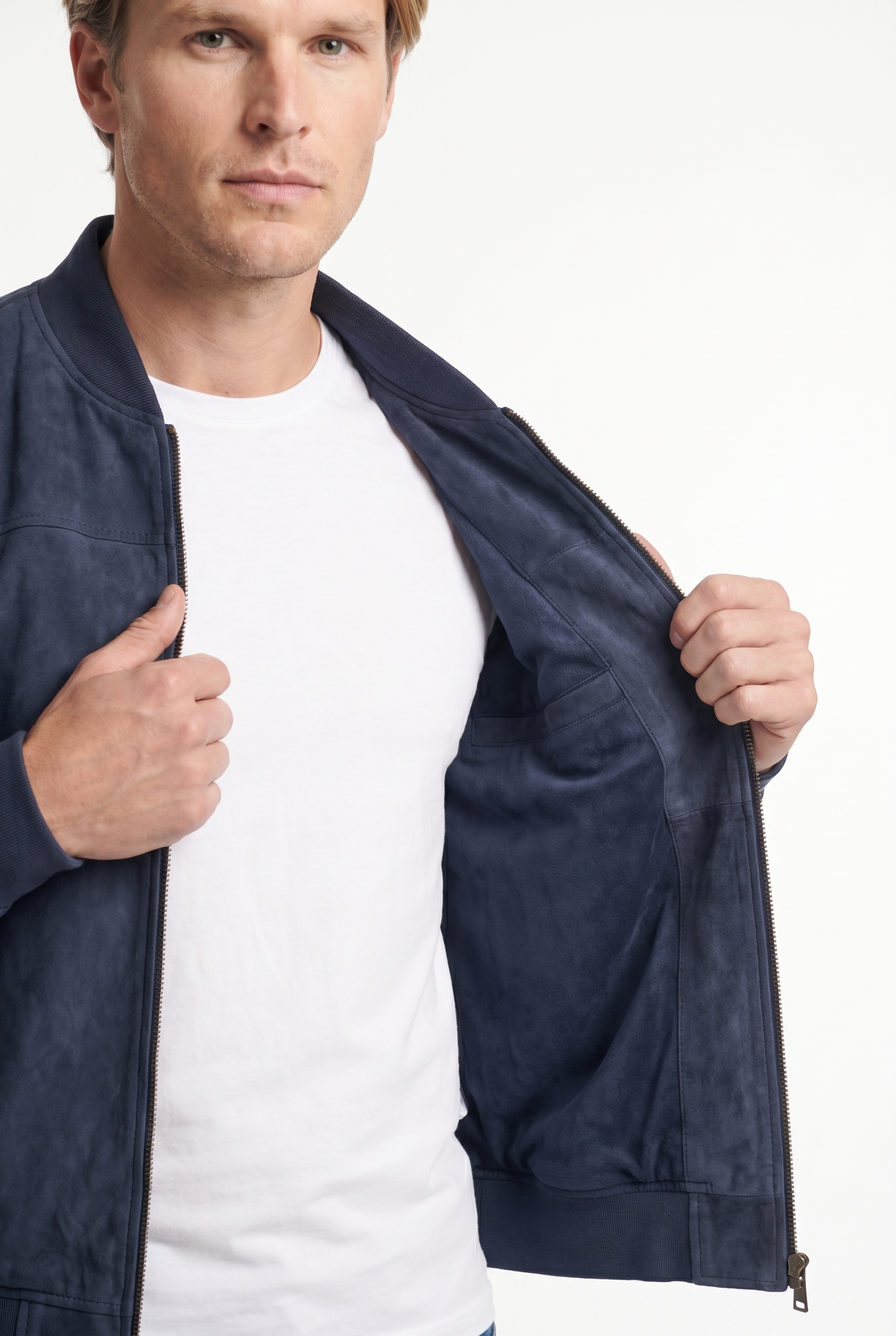 Men's Suede Bomber Jacket | Blackstone London