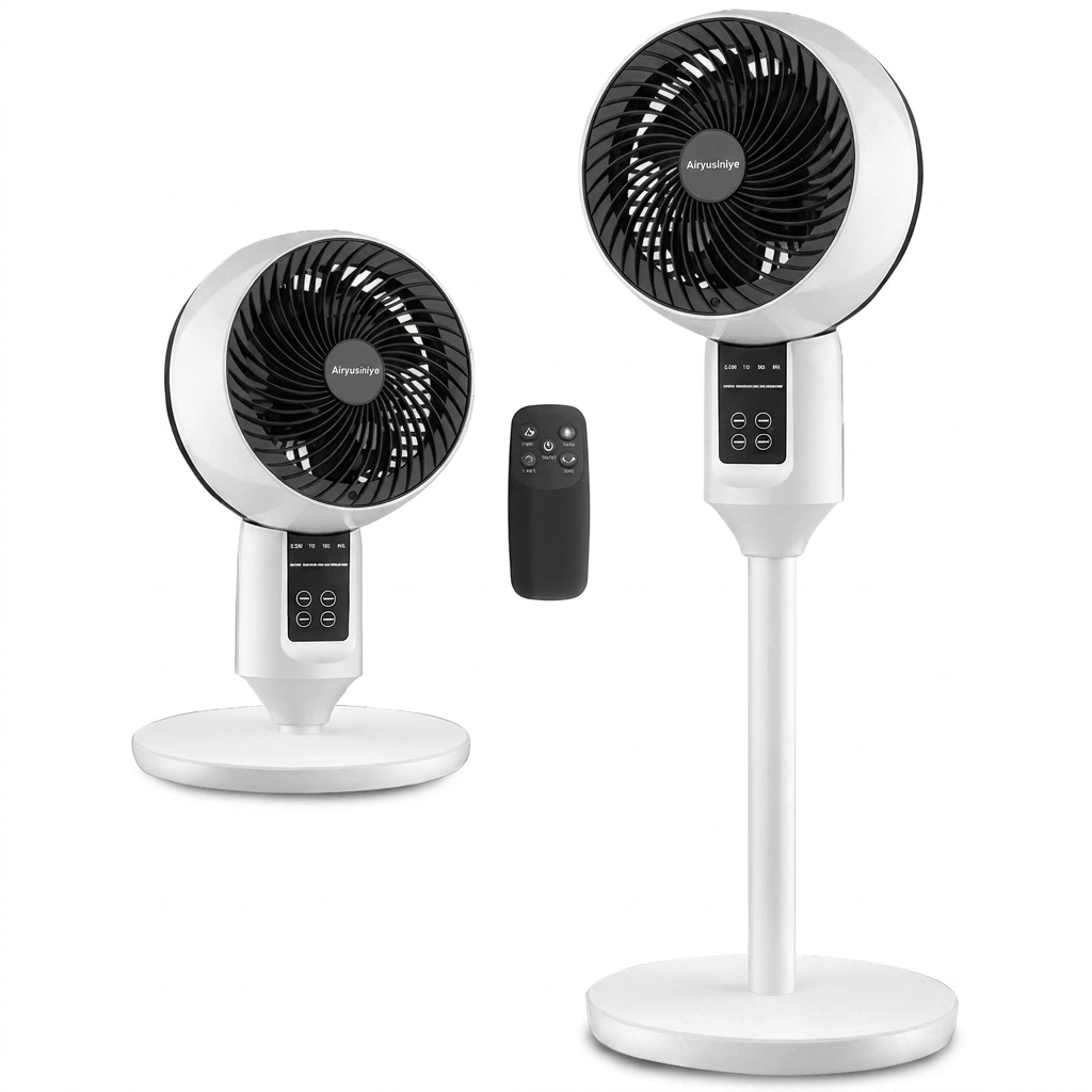 Adjustable Pedestal Fan 3D Oscillation - Quiet, Energy Efficient, Home Use