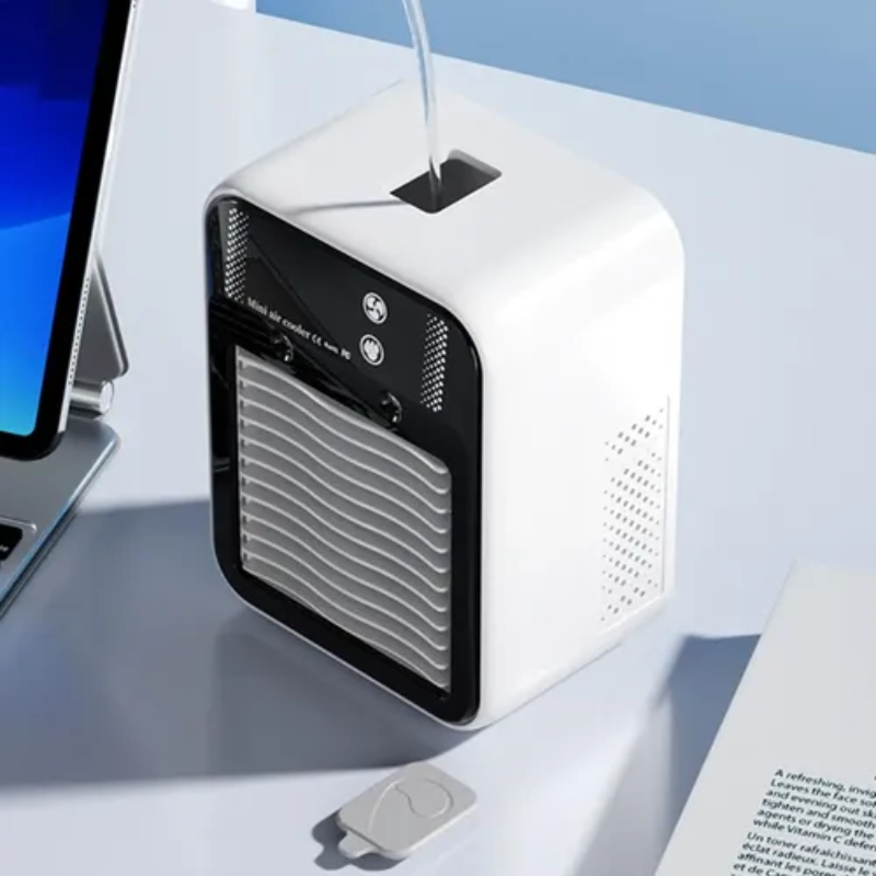 Portable Misting Air Cooler Rechargeable Fan 3 Speed Digital Display