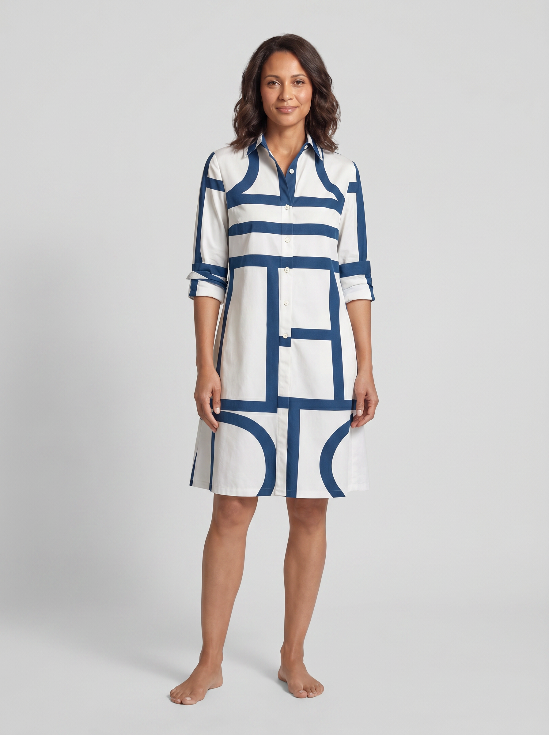 Blue & White|pose