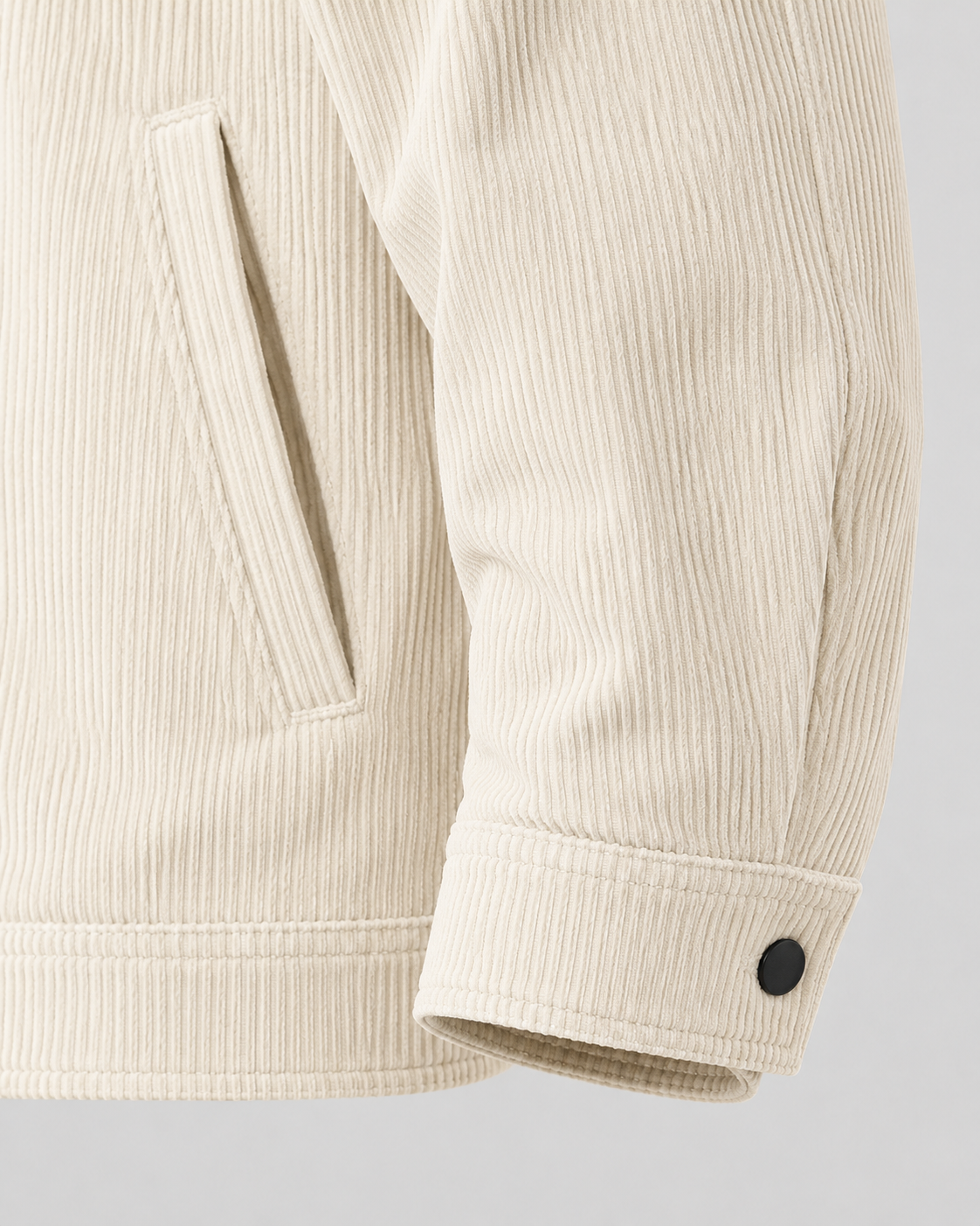 Men's Corduroy Overshirt - Cotton Shirt Jacket with Chest Pockets