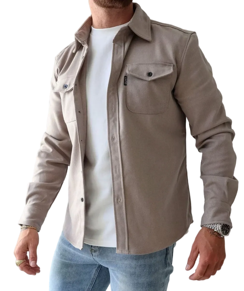 Men's Chest Pocket Button Shirt Jacket