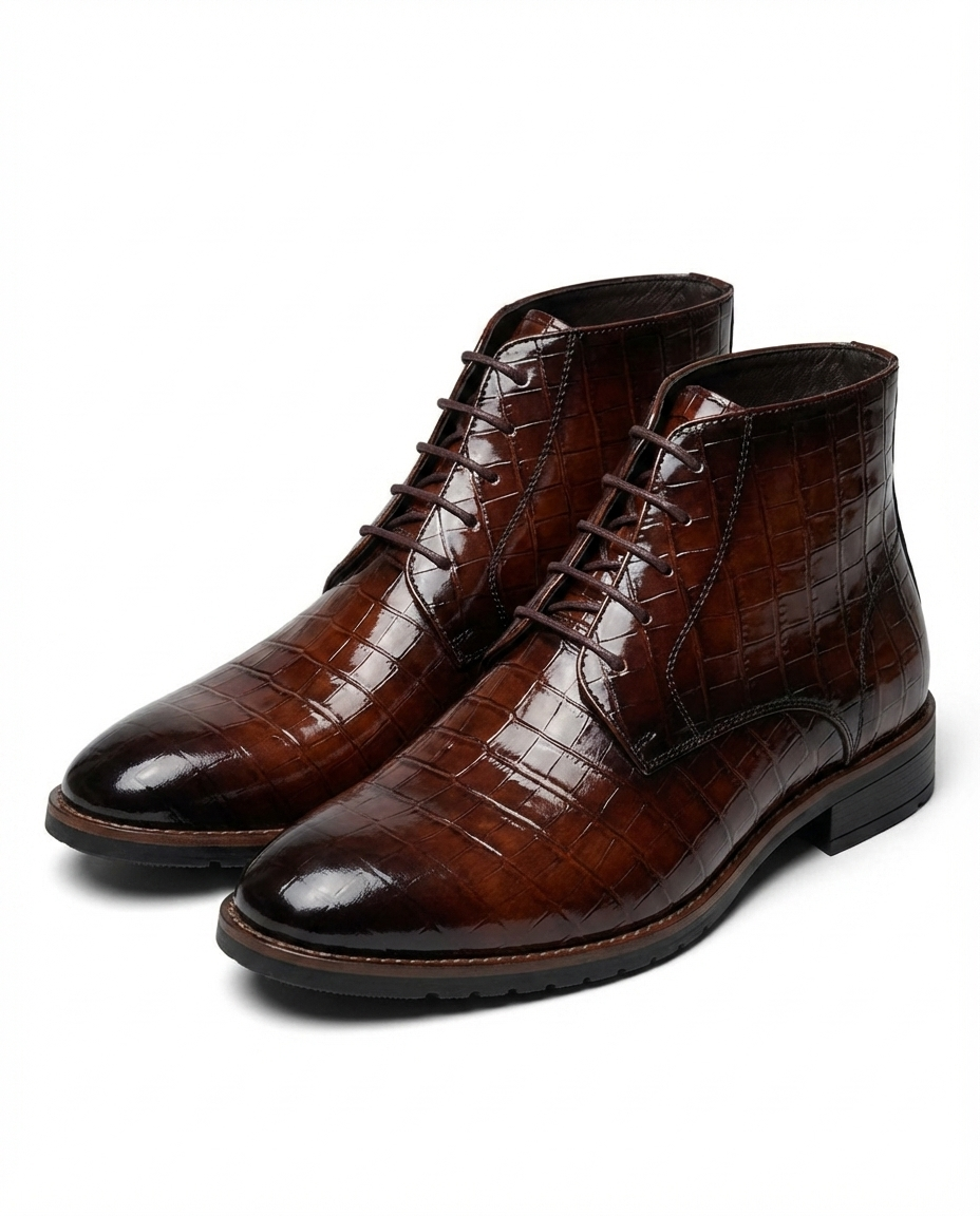 Men's Lace-up Boots | Casual Leather Footwear | Everyday Use