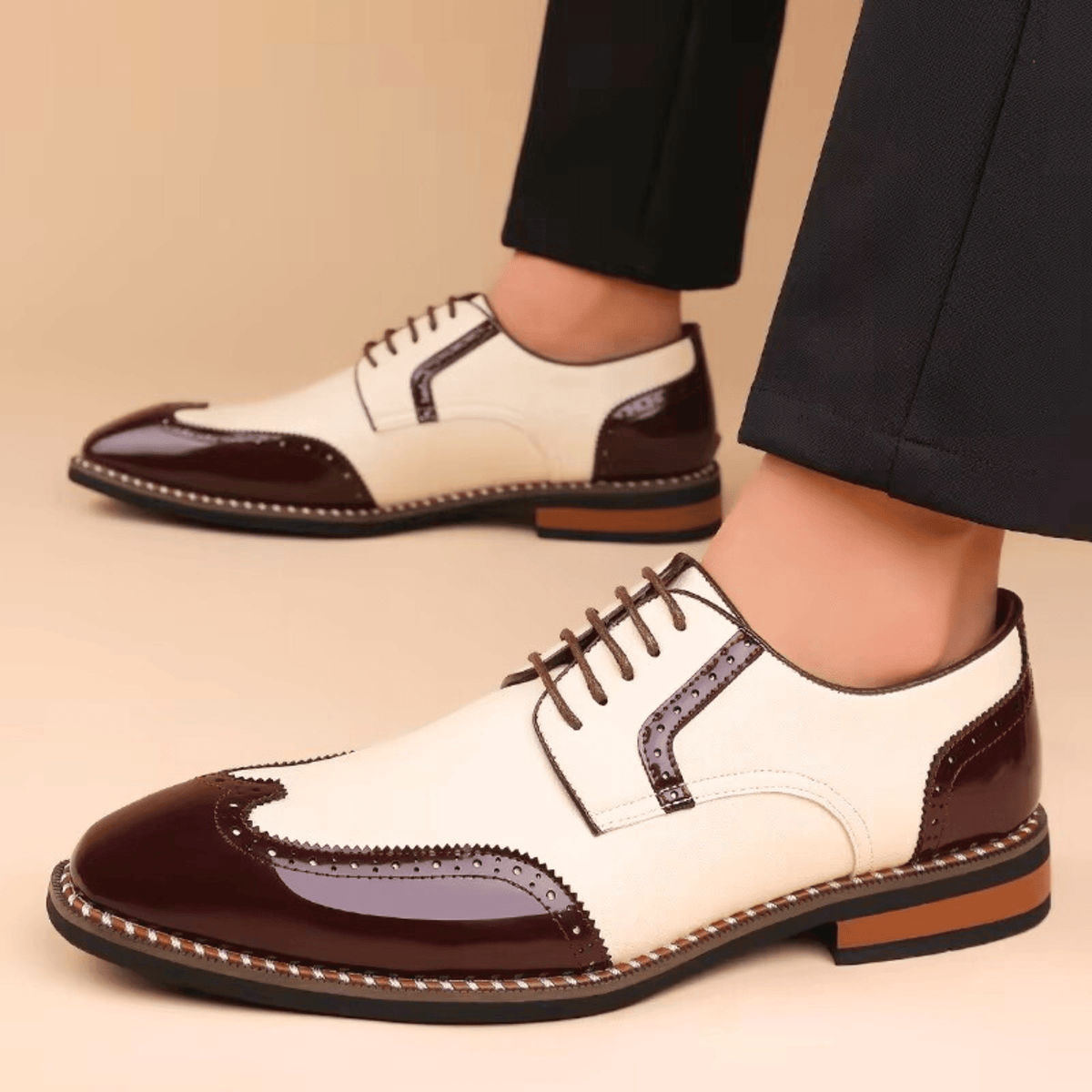 TWO TONE OXFORD SHOES FOR MEN