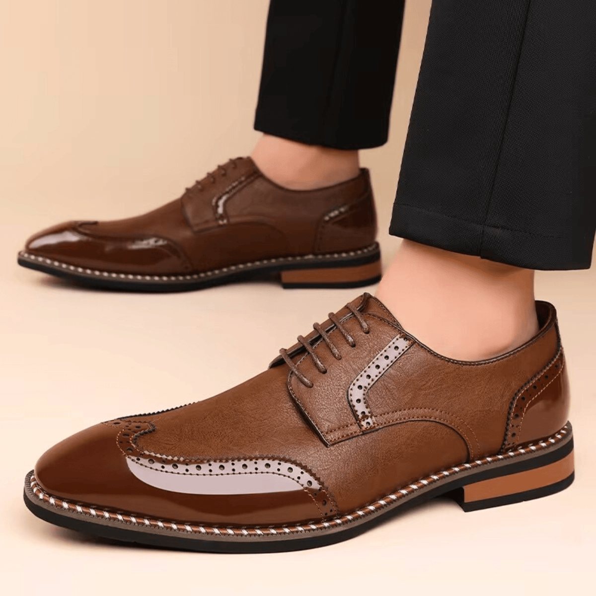 TWO TONE OXFORD SHOES FOR MEN