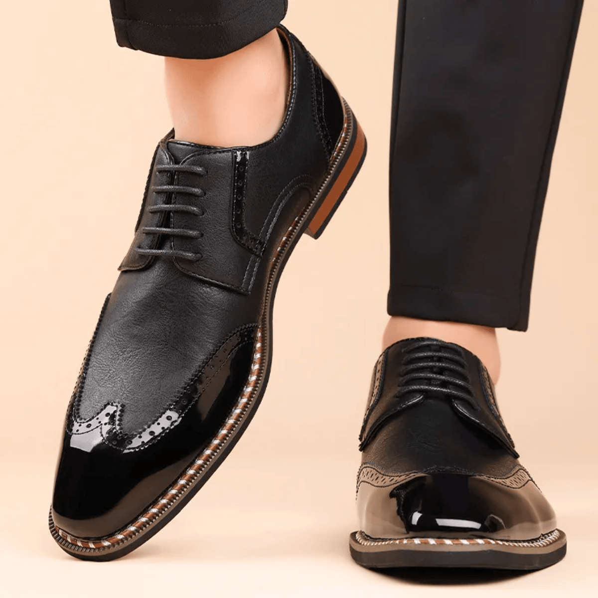TWO TONE OXFORD SHOES FOR MEN